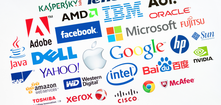 US tech companies logos